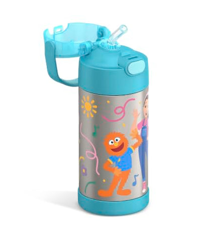 THERMOS FUNTAINER Water Bottle with Straw - 12 Ounce - Kids Stainless Steel Vacuum Insulated Water Bottle with Lid, Ms. Rachel - color: Ms. Rachel