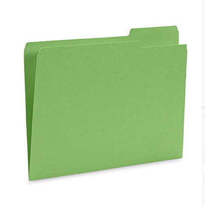 Blue Summit Supplies 100 File Folders, Letter Size, 1/3 Cut, Ocean Tones | Durable 11pt, 1/3 cut top tab, blue and green ocean tones, for office, school, and home filing - color: Ocean Tone