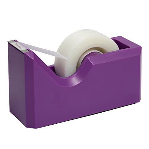 JAM PAPER Colorful Desk Tape Dispensers - Purple - Sold Individually - color: Purple, size: Pack of 1