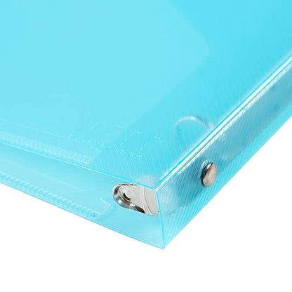 JAM PAPER Plastic 0.5 inch Binder - Light Blue 3 Ring Binder - Sold Individually - color: Light Blue, size: 0.5 inch
