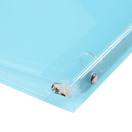 JAM PAPER Plastic 0.5 inch Binder - Light Blue 3 Ring Binder - Sold Individually - color: Light Blue, size: 0.5 inch