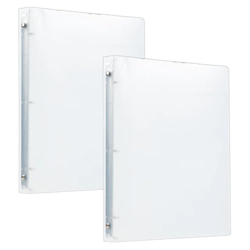JAM PAPER Plastic 0.5 inch Binders - Clear 3 Ring Binders - 2/Pack - color: Clear, size: 0.5 inch (Pack of 2)