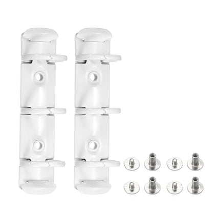 PATIKIL A8 3-Hole Ring Binder Mechanisms, 2 Set Binder Spines Replacement for Office Planners Documents Recipes Organization Storage, White - color: White