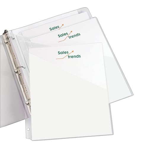 Avery Binder Pockets for 3 Ring Binders, Clear, 8.5" x 11", Acid-Free and Archival-Safe, 15 Binder Folders Total (3-Pack of 75296) - size: 3 packs, style: 3 Pack
