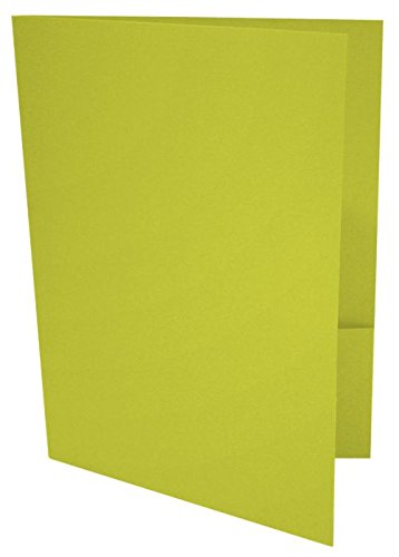 LUXPaper 9" x 12" Presentation Folders | Two Pocket | Wasabi Green | 100lb. Cover | 10 Qty - color: Wasabi