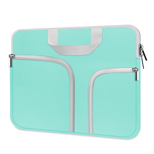 HESTECH Laptop case 14 inch,Chromebook Sleeve Cover,Neoprene Protective Carrying Bag for 14-15.6" HP Asus Acer Samsung Sony Dell XPS Surface Book 15/16 inch MacBook Pro Computer,Green - size: 14"-15-15.4 inch