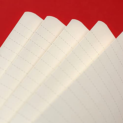 Ruled Notebook/Journal - Classic Lined Journal/Notebook, 5.3'' x 8.26'', Hardcover with Thick Paper, Banded + Pen Holder +Inner Pocket - Red - color: Red, size: Ruled