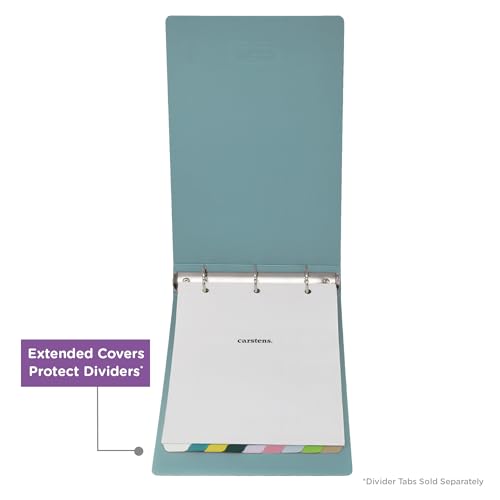 Carstens 2-Inch Heavy Duty 3-Ring Binder - Top Opening, Powder Blue, Durable Plastic, No-Gap Rings, Waterproof Cover, No Pockets, Holds 300 US Letter Sheets, BPA-Free, Made in USA (2874-3R) Case of 16 - color: Light Blue, size: Case of 16