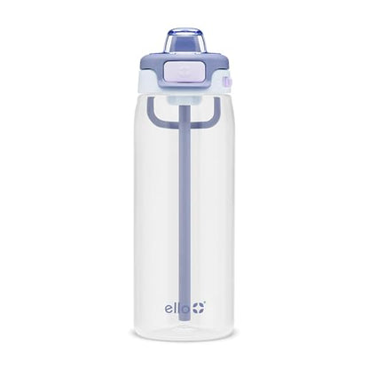 Ello Pop & Fill 22oz Tritan Plastic Water Bottle with Quick Fill Technology | Clear Water Bottle for School, College, Travel | Leakproof Locking Lid, Straw and Chug, Reusable, BPA-Free | Aurora - color: Aurora
