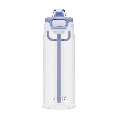 Ello Pop & Fill 22oz Tritan Plastic Water Bottle with Quick Fill Technology | Clear Water Bottle for School, College, Travel | Leakproof Locking Lid, Straw and Chug, Reusable, BPA-Free | Aurora - color: Aurora
