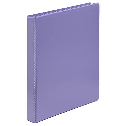 Samsill Durable 1 inch 3 Ring Binder, 100% Recycled Chipboard, Lilac - color: Lilac, size: 1 Pack, style: 1 Inch