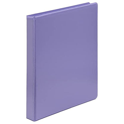 Samsill Durable 1 inch 3 Ring Binder, 100% Recycled Chipboard, Lilac - color: Lilac, size: 1 Pack, style: 1 Inch