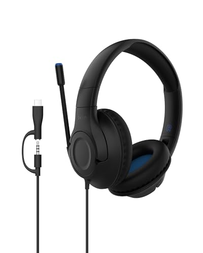 Belkin SoundForm Inspire Wired Over-Ear Headset for Kids, Online Learning & Travel w/Built-in Boom Mic, 85dB Safe Volume Limit - USB-C & 3.5mm - Compatible w/iPhone, iPad, Galaxy & More - Black - color: Black, style: Wired