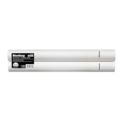 Bienfang Sketching & Tracing Paper Roll, White, 24 Inches x 50 Yards (2-Pack) - for Drawing, Trace, Sketch, Sewing Pattern
