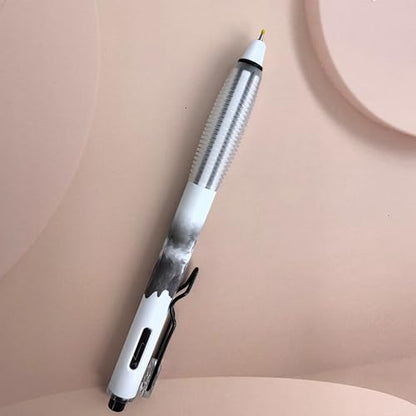 Fengtaiyuan Retractable Gel Pens, 0.5mm ST Precision Tip Quick Dry Black Ink, Gradient Black Barrel with Triangular Silicone Non-Slip Grip, Ergonomic Smooth Pens for Exam School Office [Pack of 12] - color: BlackGRB05P12