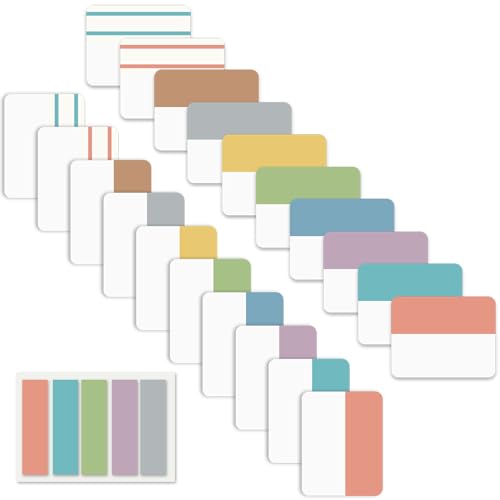 ELII 500 PCS Tabs 2 Inch Book Tabs Sticky Index Tabs,Page Marker | File Tabs,Self Adhesive, Labels for Notebooks,Repositionable, Tape Flags, Binders,File Folders,Smooth Writing,Page Tabs - color: Pastel, size: 500