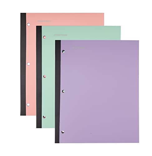 Mintra Wireless Notebook 3pk - 80 Sheets Paper - College Ruled (Sage Green, Salmon, Lavender) - color: Sage Green, Salmon, Lavender
