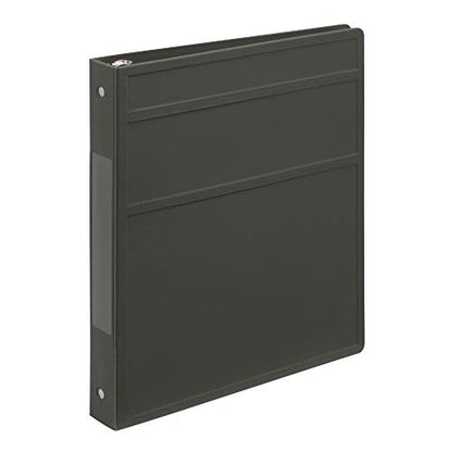 Carstens 1-Inch Heavy Duty 3-Ring Binder - Side Opening, Charcoal Gray, Durable Plastic, Precision No-Gap Rings, Waterproof Cover, No Pockets, Holds 125 Letter Sheets, BPA-Free, Made in USA (8710-3R) - color: Charcoal Gray, size: Individual