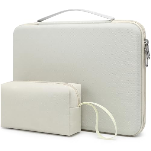 HYZUO 17-17.3 Inch Hard Shell Laptop Sleeve Case for 17" 17.3" HP/Dell/ASUS/Acer/Lenovo/LG/Toshiba/MSI Gaming Laptop/Razer Blade 17/18, Notebook Protective Cover for Men Women, Beige - color: Beige, size: 17-17.3 Inch