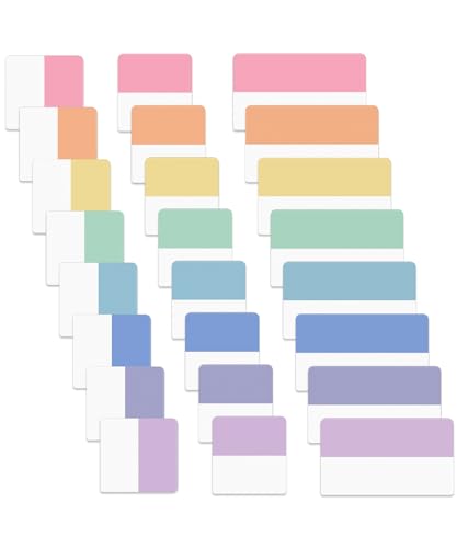 Mr. Pen- Sticky Index Tabs, 360 Pcs, Colorful Sticky Tabs for Notebooks | Page Markers, Page Tabs for Binders, Page Tabs Sticky Tabs for Books, Notebook Tabs, Book Sticky Tabs for Notebooks - color: Pastel, size: 1.8" × 1", 1" × 1", 360 pcs