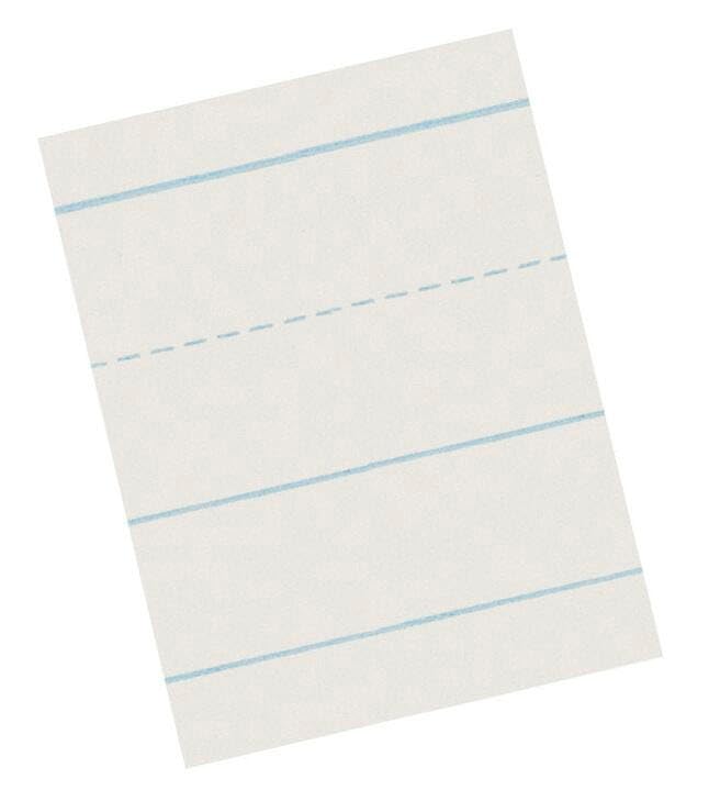 School Smart Skip-A-Line Ruled Writing Paper, 1 Inch Ruled Long Way, 11 x 8-1/2 Inches, Pack of 500 - size: 11" x 8.5" - 1" Ruled