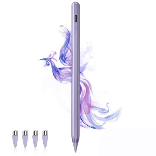 Stylus Pens for Touch Screens Power-Display Tablet Pen POM Tip Magnetic Digital Touch Pen Compatible with iPhone/iPad/iPad Pro/Lenovo/Switch 1/2/Other Smartphone and Tablet Devices (Purple) - color: 2SS-Purple
