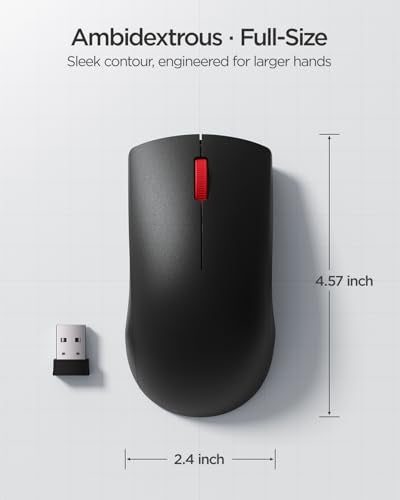 wegear USB Wireless Mouse for Laptop PC Mac, 2.4G Nano USB-A Ambidextrous Cordless Mouse, 1000 DPI Ergonomic Portable Optical Computer Mice for Business Travel, Home Office
