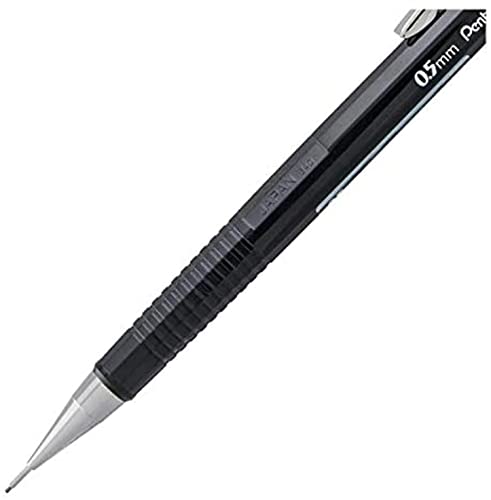Pentel Sharp Mechanical Pencil 0.5mm, Pack of 5 Black Mechanical Pencils