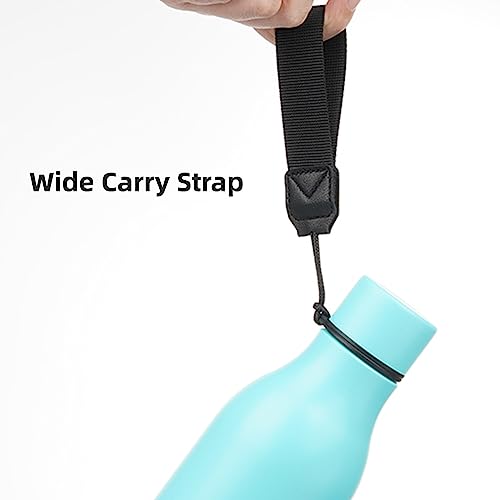 Konokyo Insulated Water Bottle with Strap,18 oz Double Wall Stainless Steel Vacuum Bottles Metal Water Flask,Turquoise - color: Turquoise, size: 18 Ounces