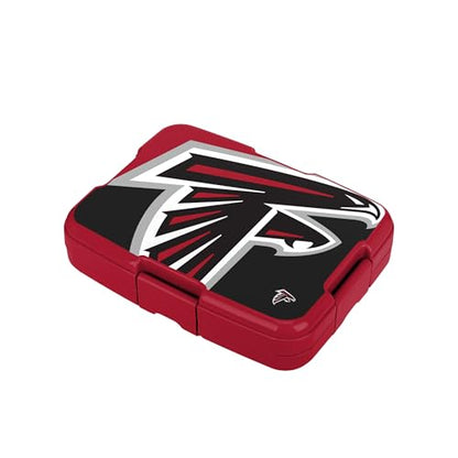 FOCO NFL Unisex-Adult Officially Licensed 2-Tone Big Logo Team Color Football Leak Proof 5 Compartment Bento Lunch Box - Atlanta Falcons - color: Atlanta Falcons
