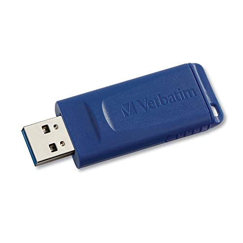 Verbatim 8GB Retractable USB 2.0 Flash Thumb Drive with Microban Antimicrobial Product Protection – Five Pack Blue - size: 8 GB-5 Pack