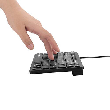 MCSaite Wired Mini Keyboard and Mouse Combo - with Keyboard Cover USB 60% Keyboard for Windows, PC, Laptop