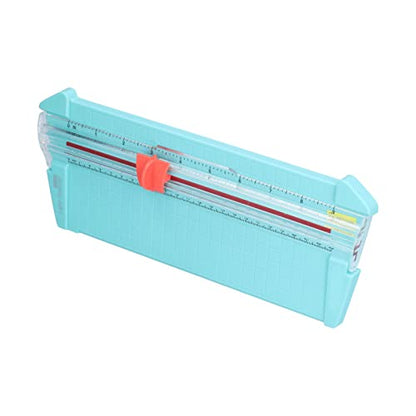 GLOGLOW School Supplies Mini Portable Paper Cutter with Transparent Scale and Replaceable Head for Accurate Cutting of 10 Pages A4 Compact Paper Trimmer Nan (13930 Mint Green) - color: 13930 Mint Green