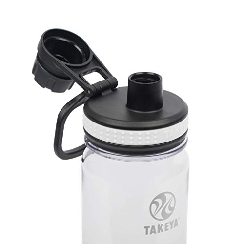 Takeya Tritan Sport Water Bottle with Spout Lid - BPA-Free & Dishwasher-Safe - Reusable with Lid Handle - Simple Leak-Proof Water Bottle - 24 oz, Clear (Pack of 4) - color: Clear, size: 24 Ounces (Pack of 4)