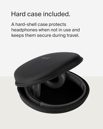 Belkin SoundForm Mini Kids Wireless Headphones w/Built-in Microphone, 30H of Playback Time, Fun Stickers, & Case - Over-Ear Headsets for Online Learning, School, iPhone, iPad, Galaxy, & More - Black - color: Black, style: Wireless (USB-C) + Case
