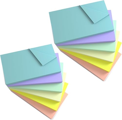 960 Sheets 3x5 Inches Large Sticky Notes,Self-Stick Post Stickies Colorful Super Sticking Power Memo Pads for Teacher Supply,School and Office - style: 12 Pads Pastel