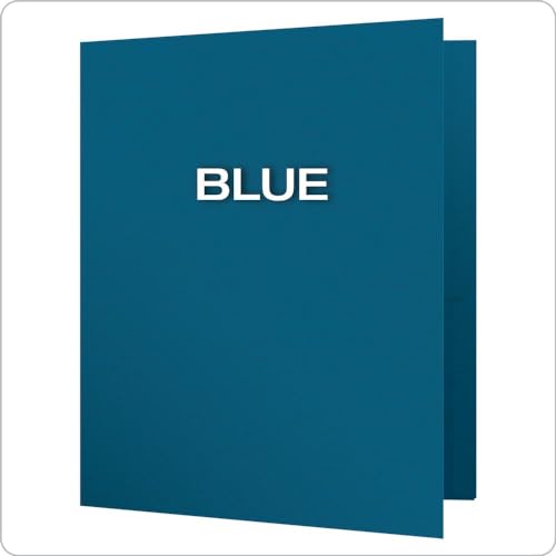 Oxford Two-Pocket Folders w/Fasteners, Blue, Letter Size, 25 per box (57702) - color: Blue, size: 25 Count