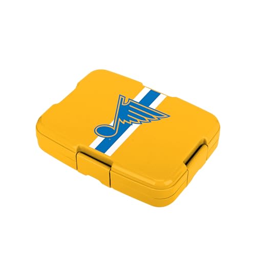 FOCO NHL Unisex-Adult Officially Licensed Team Color Stripe Primary Logo Hockey Leak Proof 5 Compartment Bento Lunch Box - St. Louis Blues - color: St. Louis Blues