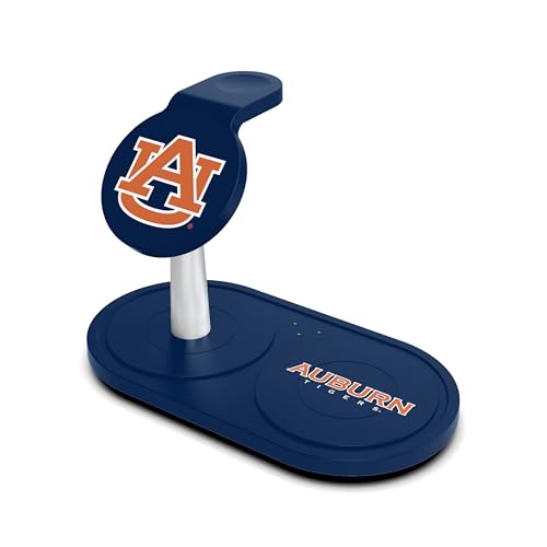 SOAR Collegiate 3-in-1 Wireless Charging Station - color: Auburn Tigers