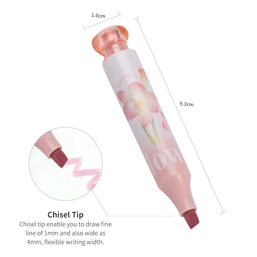 Cute highlighter, square color highlighter with chisel tip, aesthetic marking and coloring, pack of 3pcs (SNOW IN WINTER)