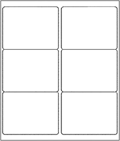 BESTEASY 3 1/3" x 4" Labels Shipping Labels for Laser Inkjet Printers, 6 Up Self Adhesive FBA Address Labels, White Matte Mailing Label Stickers (100 Sheets, 600 Labels) - size: 100 sheets, style: 6 up-3-1/3" x 4"