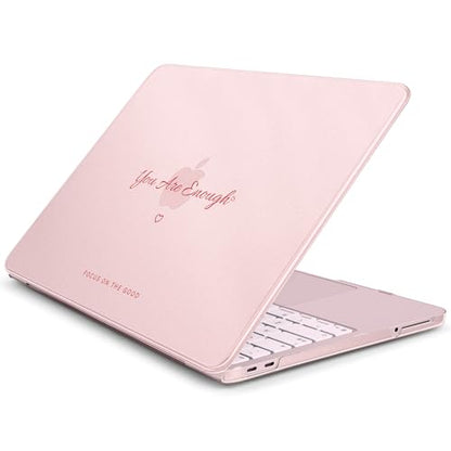 Batianda Case for MacBook Neo 13 Inch 2026 Model A3404, Pink Quote | 4-in-1 Laptop Accessories Bundle with Pink Quote Design, Ultra Slim Hard Shell for Students, Girls and Minimal Style Users - color: You Are Enough