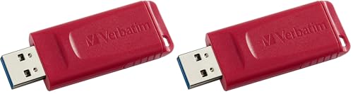 Verbatim 128GB Store 'n' Go USB Flash Drive - PC/Mac Compatible - Red (Pack of 2) - size: 1 Count (Pack of 2)