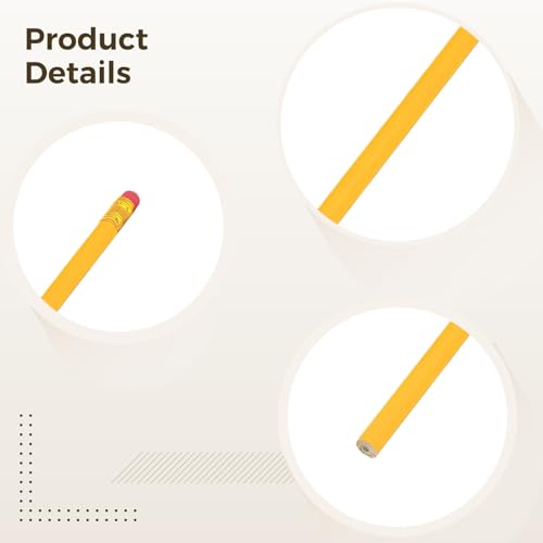 100 Pcs HB Pencils with Eraser, Hexagonal Barrel, Bulk Wooden Writing Set for Sketching, Drawing, Classroom Supplies