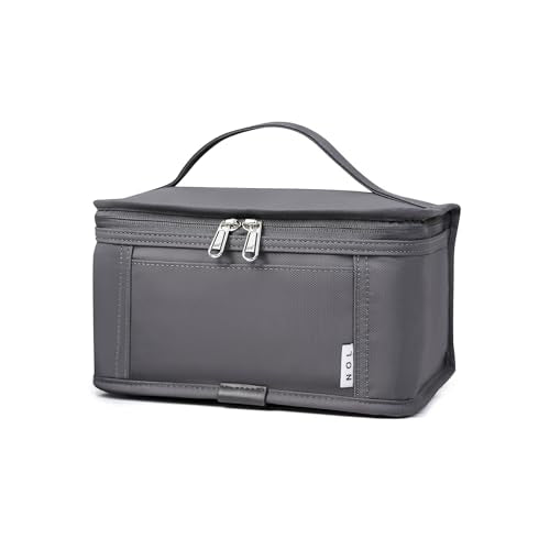 NOL Natural Organic Lifestyle Small Lunch Bag Mini Lunch Box Insulated Lunch Bag for Men/Women Leakproof Cooler Tote Bag Lightweight Nylon Waterproof Lunch Box For Work, Dark gray - color: Dark Gray, size: Medium(5 Liters)