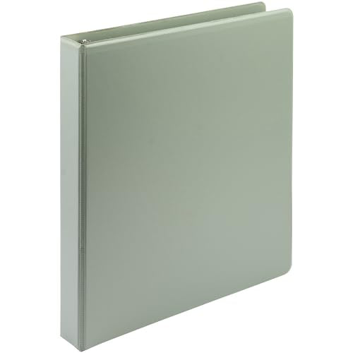 Samsill Plant-Based 1 Inch Durable D-Ring, View Binder, Eco-Friendly, USDA Certified Biobased, Single, Dusty Green - color: Sage Green, size: 1-Inch