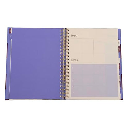 Pearhead 2026-2027 Academic Planner 12 Month (July 2026–June 2027), 9.5” x 11” Spiral Bound Hardcover with Monthly Tabs, Weekly & Monthly Layouts, Stickers, Goal Pages - color: Purple 2026 Academic Planner