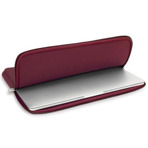RAINYEAR Laptop Sleeve Case Compatible with 13.3 Inch Notebook Computer Tablet Chromebook 14" MacBook Pro/Max M1 M2 M3 M4 M5 Soft Cover Protective Case Zipper Carrying Bag (Red) - color: Red, size: 13"-13.3"