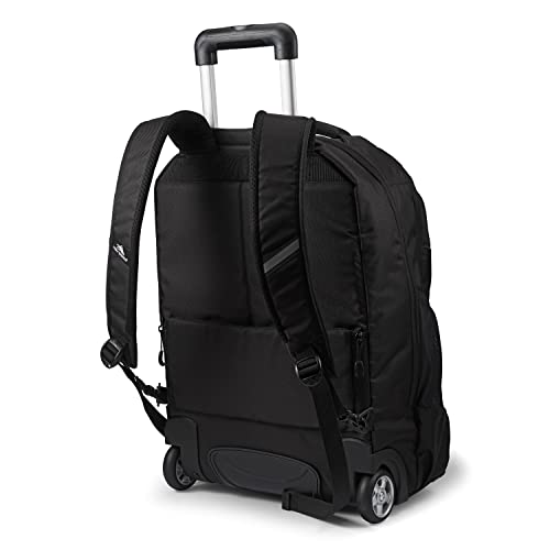 High Sierra Powerglide Pro Wheeled Backpack, Rolling Laptop Bag for Travel, Fits most 15.6” Laptops, 40L, Black - color: Black, size: 23" Height