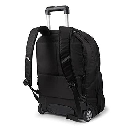 High Sierra Powerglide Pro Wheeled Backpack, Rolling Laptop Bag for Travel, Fits most 15.6” Laptops, 40L, Black - color: Black, size: 23" Height